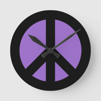 Amethyst Peace Sign Wall Clock