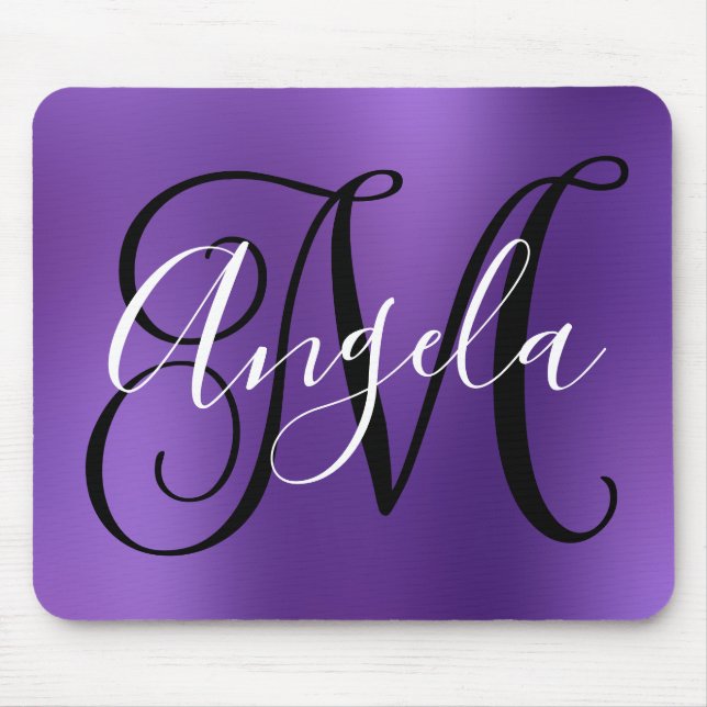 Amethyst Personalised Monogram Mouse Pad (Front)