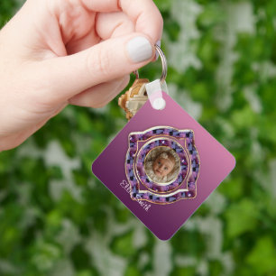 Amethyst Photo Key Ring