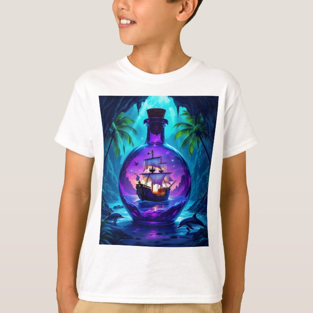 Amethyst Pirate's Dreamscape & Surfing Da Mouse t T-Shirt (Front)