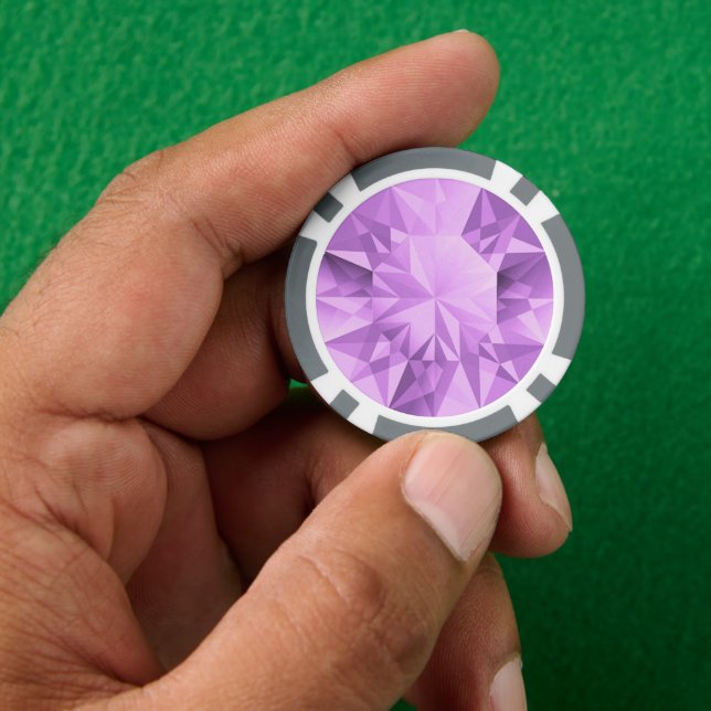 Amethyst  poker chips (Hand)