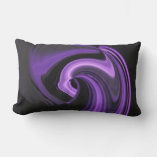 Amethyst Purple Abstract Heart Outdoor Pillow