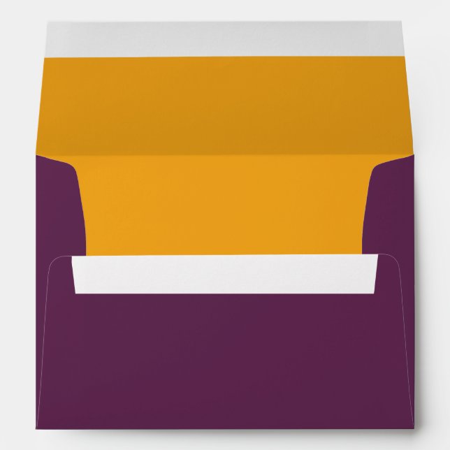 Amethyst Purple and Gold Envelopes with Address (Back (Bottom))