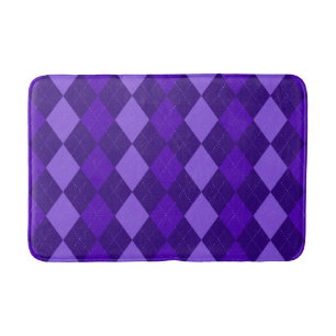 Amethyst Purple Argyle Bath Mat