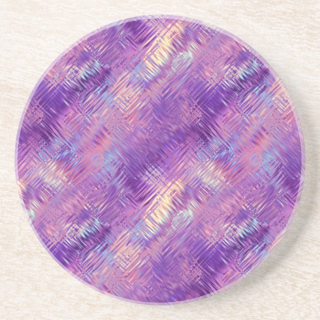 Amethyst Purple Crystal Gel Texture Coaster (Front)
