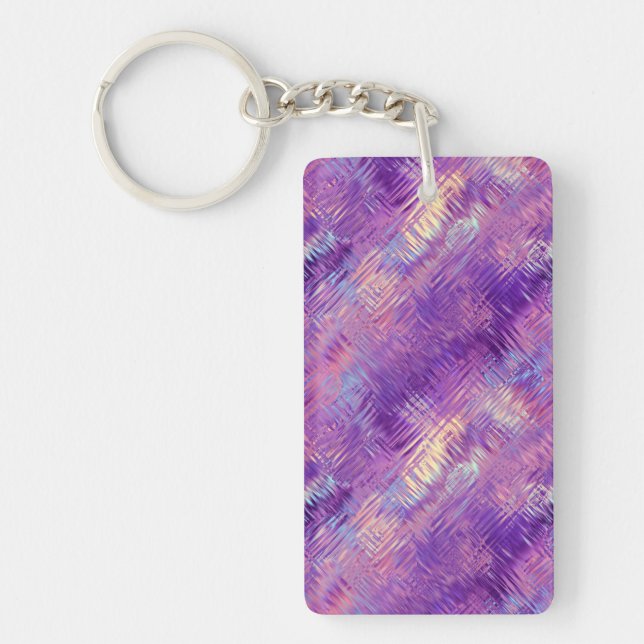 Amethyst Purple Crystal Gel Texture Key Ring (Front)