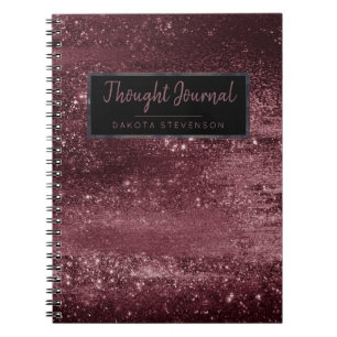 Amethyst Purple   Eggplant Plum Wine Poetry Spiral Notebook