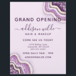 Amethyst Purple Glitter Agate Geode Business Flyer<br><div class="desc">Amethyst Purple Glitter Agate Geode Grand Opening Business Flyer. Perfect for makeup artists,  hair stylists,  cosmetologists,  and more!</div>
