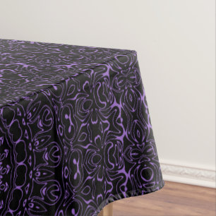 Amethyst Purple Mandala with Intricate Symmetry Tablecloth