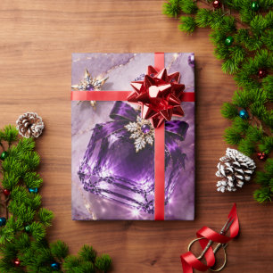 Amethyst Purple Perfume Jewels Wrapping Paper