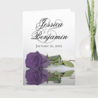 Amethyst Purple Rose Classy Romantic Photo Wedding
