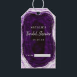 Amethyst Purple & Silver Bridal Display Shower Gift Tags<br><div class="desc">Amethyst Purple & Silver Geode Agate Marble, With Sparkling Silver foil accents, and Modern trendy brushed script font. Ultra Violet Purple, Lavender, and white stone look, is luxurious and modern for your wedding - Personalised Wedding Bridal Shower Display Gift Tags! ~ Check my shop to see the entire wedding suite...</div>