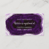 Amethyst Purple Silver Geode Shower Gift Registry