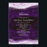 Amethyst Purple & Silver Geode Wedding Ceremony Programme<br><div class="desc">Amethyst Purple & Silver Geode Agate Marble, With Sparkling Silver foil accents, and Modern trendy brushed script font. Ultra Violet Purple, Lavender, and white stone look, is luxurious and modern for your wedding - Personalised Wedding Ceremony Program! ~ Check my shop to see the entire wedding suite for this design!...</div>