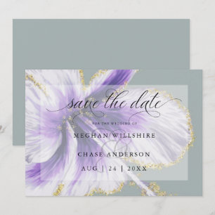 Amethyst Purple Tropical Flower Watercolor Save Th The Date