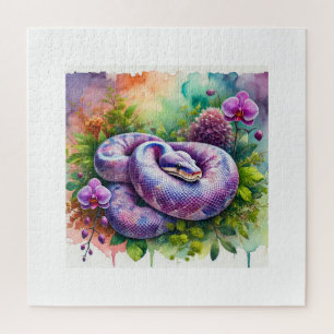 Amethyst Python 290824AREF143 - Watercolor Jigsaw Puzzle