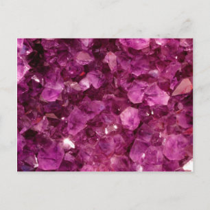 Amethyst Quartz Crystal Purple Precious Stones Postcard