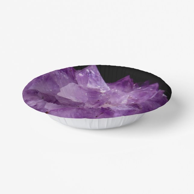Amethyst Raw Stones  Paper Plate (Angled)