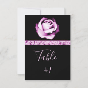 Amethyst Rose Reception Table Card