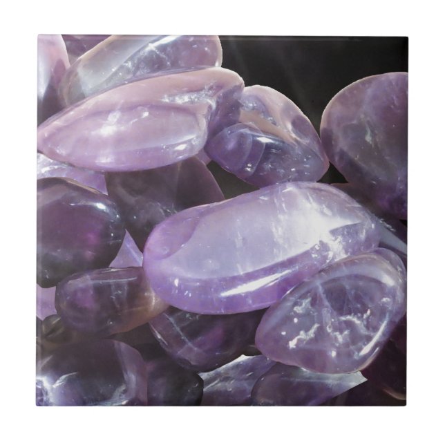 AMETHYST spiritual purple gemstone Tile (Front)