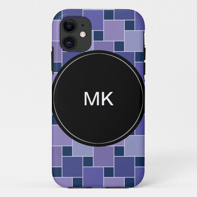 Amethyst Squares Case-Mate iPhone Case (Back)