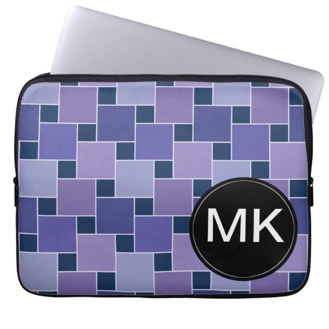 Amethyst Squares Laptop Sleeve (Front)