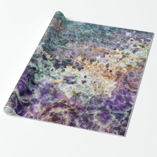 amethyst stone texture pattern rock gem mineral am wrapping paper