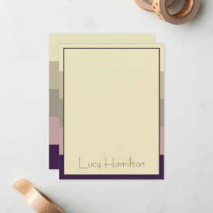 Amethyst Storm Stripes Personalised Card