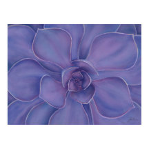 Amethyst Succulent Print | Purple Botanical Art