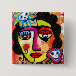 Amethyst Sugar Sull Frida by SilberZweigArts 15 Cm Square Badge