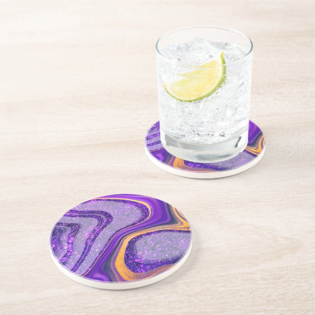 Amethyst Waves Coaster (Side)