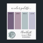 Amethyst Wedding colours Palette Card 2023<br><div class="desc">Amethyst Wedding colours Palette Card 2023</div>