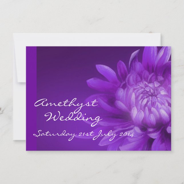 Amethyst wedding party invite 6th (Front)