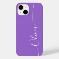 Amethyst White Elegant Calligraphy Script Name
