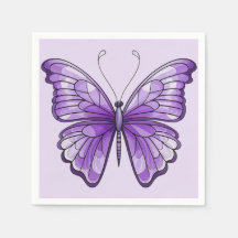 Amethyst Wings Paper Napkin