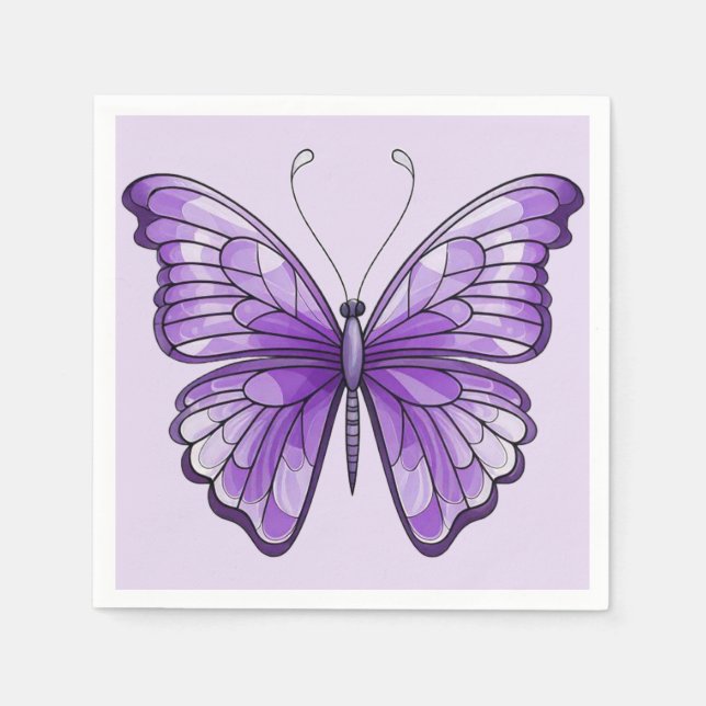 Amethyst Wings Paper Napkin (Front)