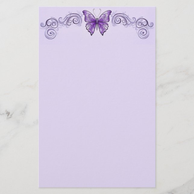 Amethyst Wings Stationery (Front)