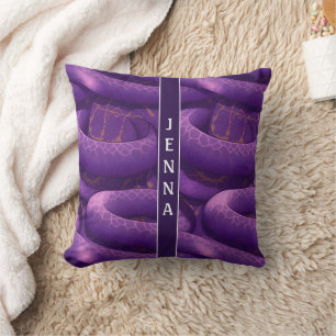 Amethystine Python Retro Colourful Custom Pattern Cushion