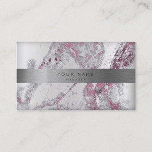 Ametyst Grey Marble Appointment Silver Gold 3D Card