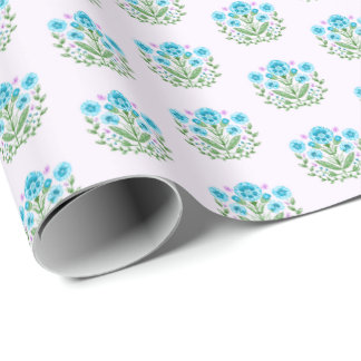 Amherst Floral Print on Lavender Wrapping Paper