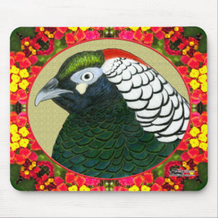 Amherst Pheasant and Flowers Mouse Pad