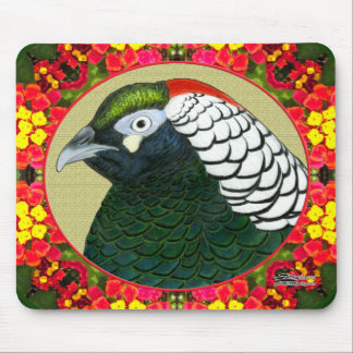 Amherst Pheasant and Flowers Mouse Pad