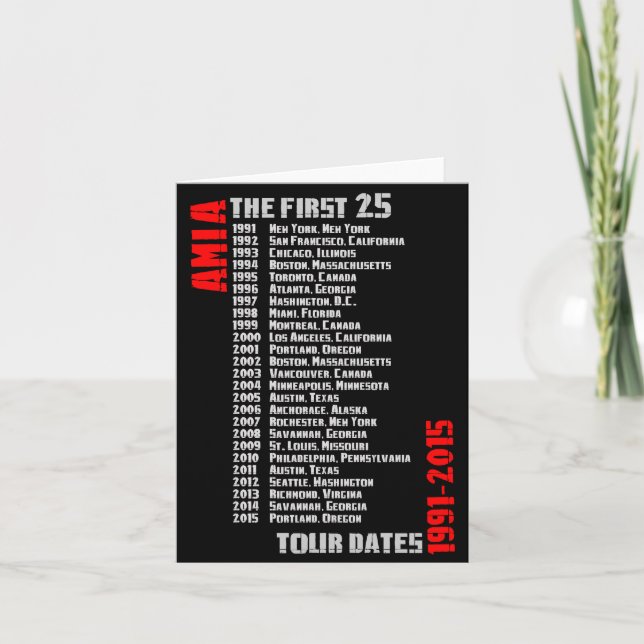 AMIA 25th Anniversary: Greeting Cards (Front)