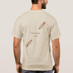 Amiable Brown Brushstrokes Stains Hand Drawn Art T-Shirt