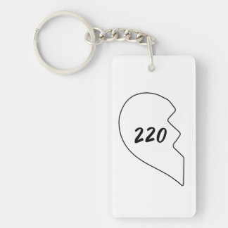 Amicable Numbers (220 284) Ceramic Ornament Key Ring