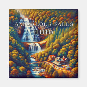 Amicalola Falls Georgia Souvenir Fridge Magnet