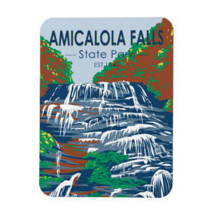 Amicalola Falls State Park Georgia Vintage  Magnet