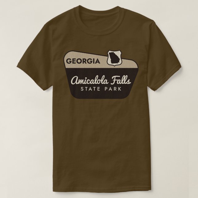 Amicalola Falls State Park Georgia Welcome Sign T-Shirt (Design Front)