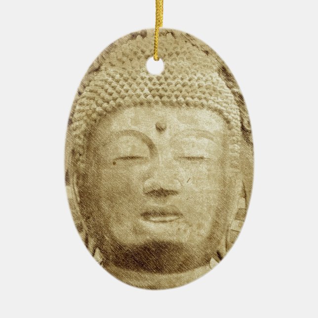 Amida Buddha Ceramic Tree Decoration (Front)
