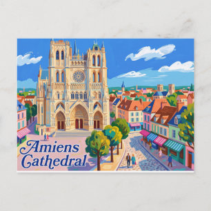 Amiens Cathedral France Postcard
